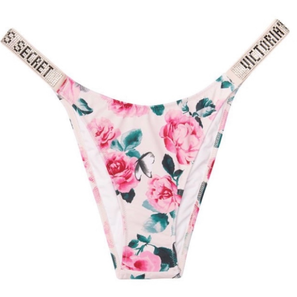 Victoria's Secret Call Me Rose Shine Cheeky Glam Floral Bikini Bottom
